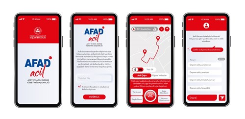 AFAD Acil Mobil Uygulaması Kullanımda